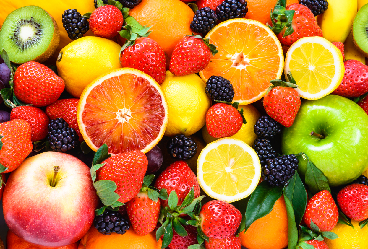 Fresh fruits.